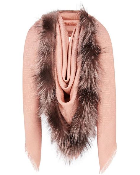 fendi shawl touch of fur|Fendi cashmere shawls.